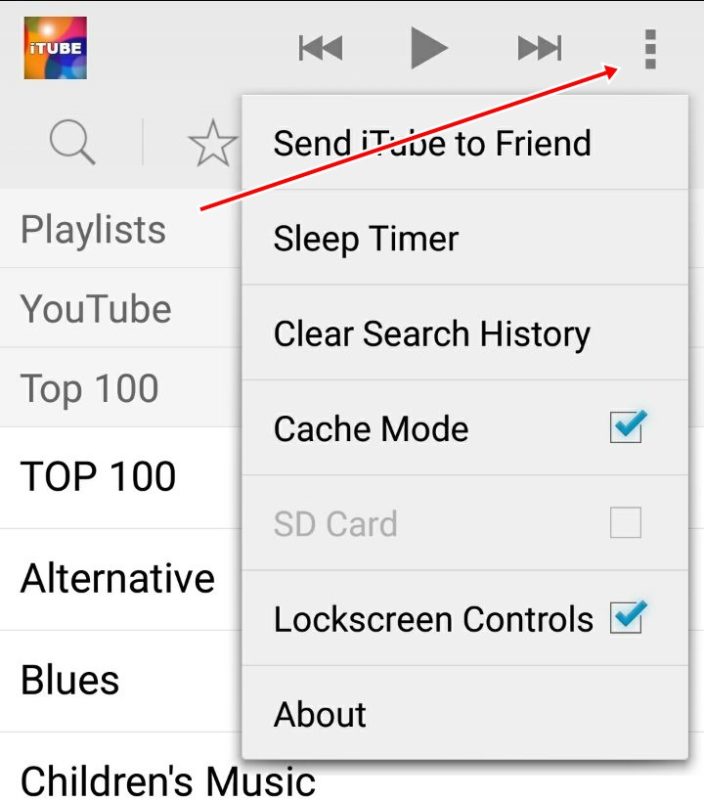 itube settings