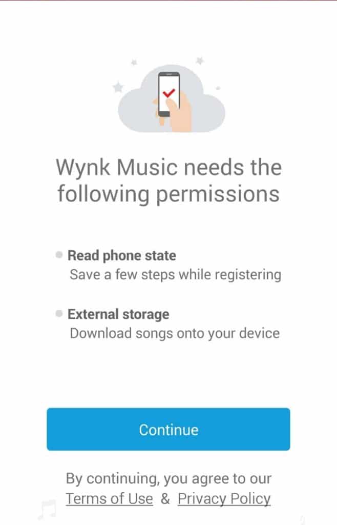 Wynk Music App registration