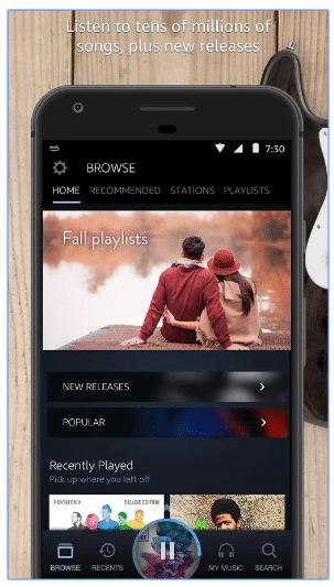 Features of Amazon Music App