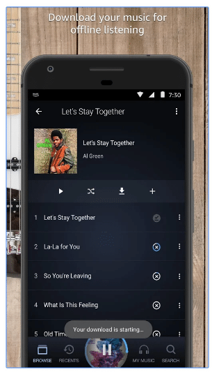 Amazon music offline